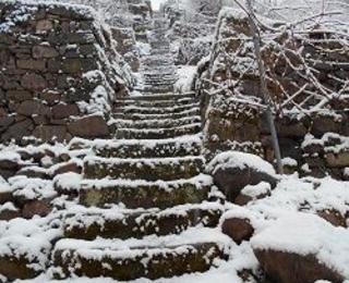 Treppe Schnee